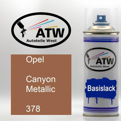 Opel, Canyon Metallic, 378: 400ml Sprühdose, von ATW Autoteile West.